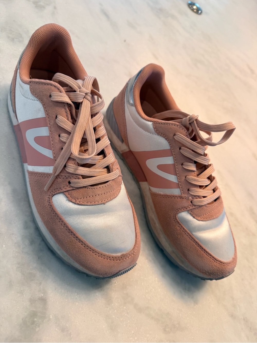 Tretorn Blush Pink and White Women's Sneakers